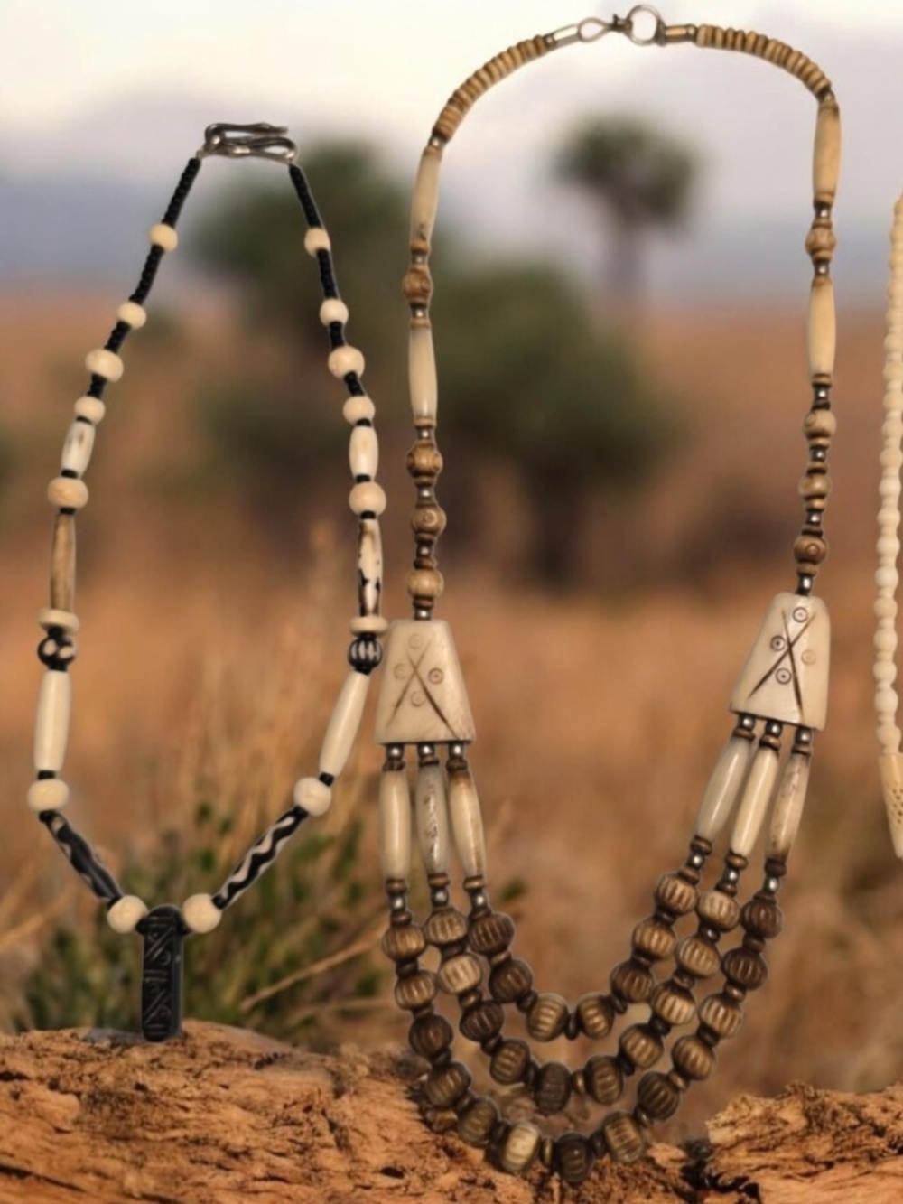 Bone Bundle - 3 Necklaces, 1 Bangle - Picture 4 of 10